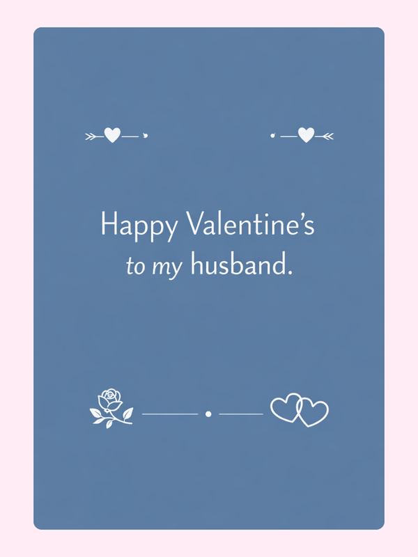 To My Husband Valentine's Cake Card