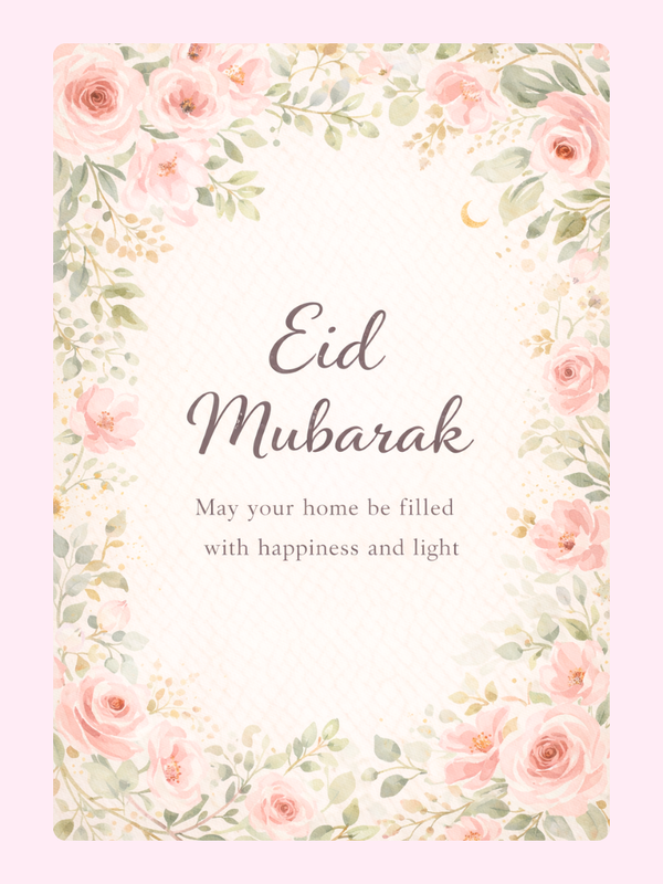 Eid-006 letterbox cake card with freshly baked cake slices