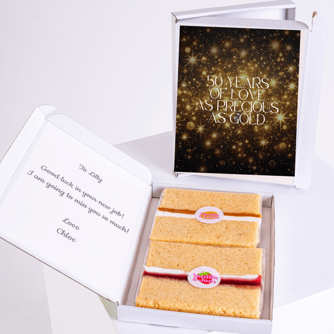 50 Years of Love cake gift with Good luck message