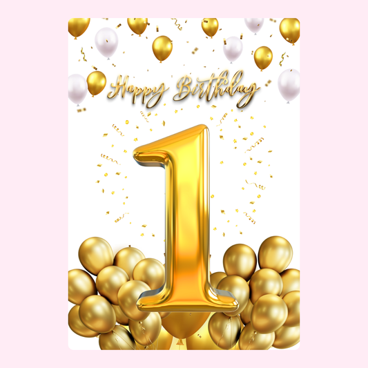 Happy 1st Birthday Balloons