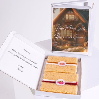 Mother's Day cake with cottage card, Home is wherever Grandma is.