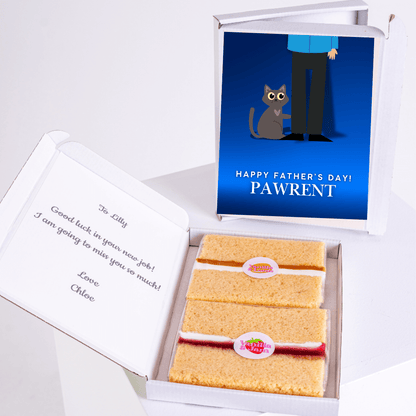 Father's Day Pawrent cake gift with note to Lilly.