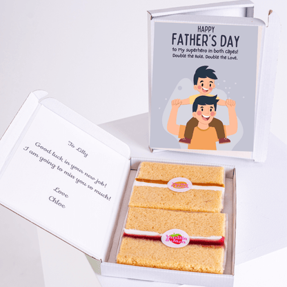 Father's Day cake gift set with card and message