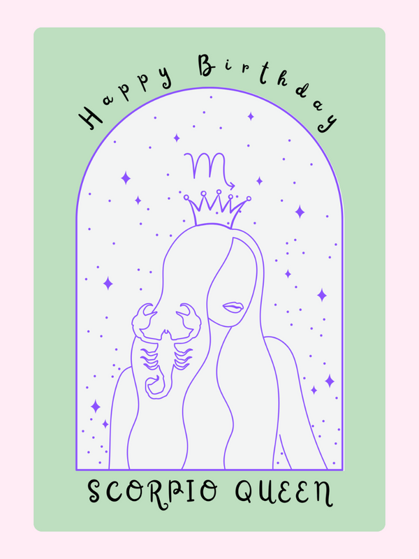 Scorpio Magic Cake Card, birthday