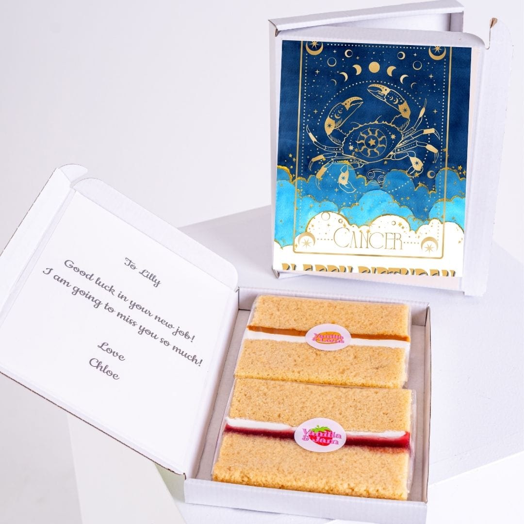 18_Gift box with Cancer card and cake for Lilly