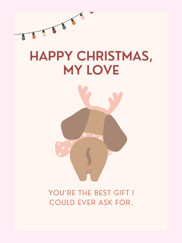 Happy Christmas My Love Cake Card