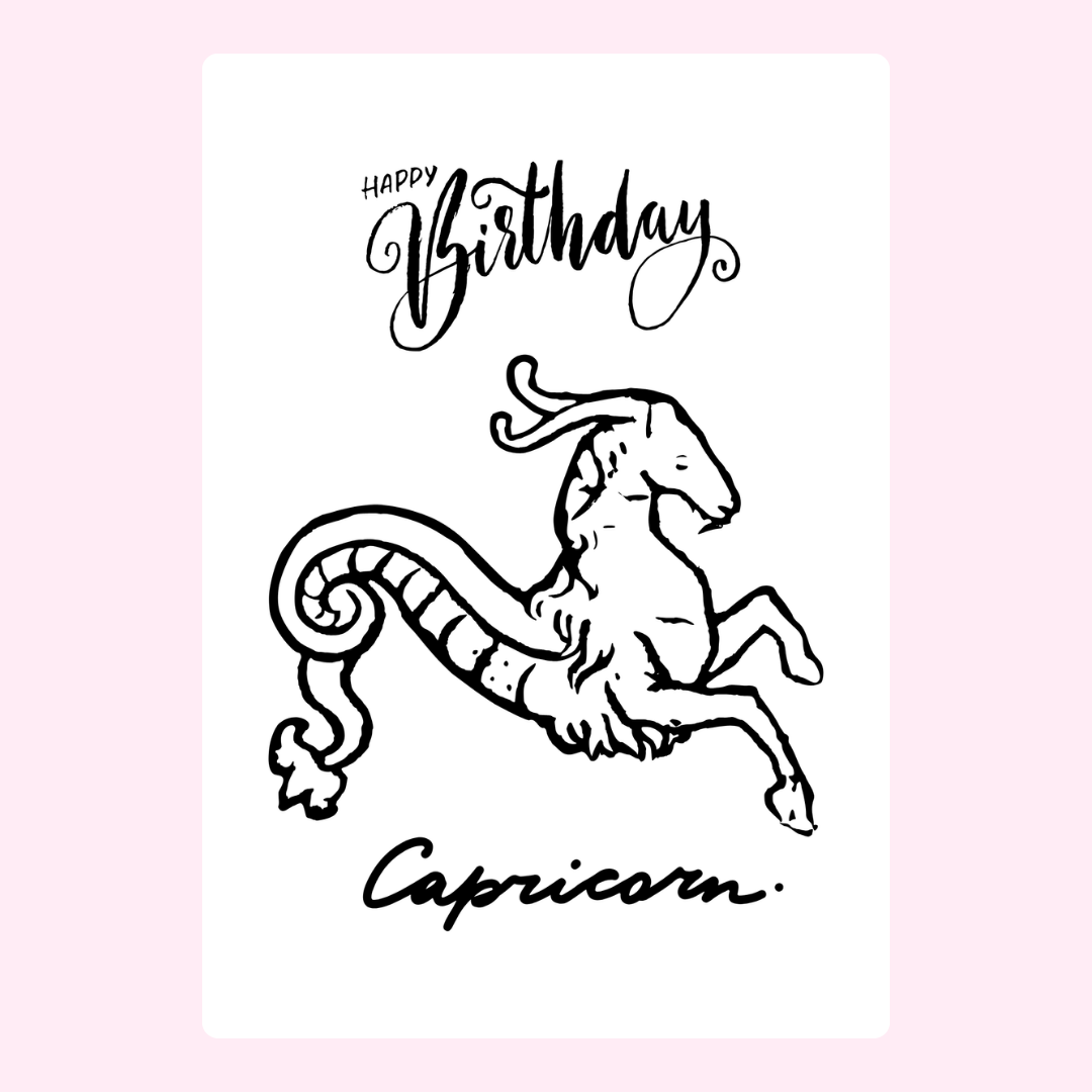 Happy Birthday Capricorn card (19_22b8541a)