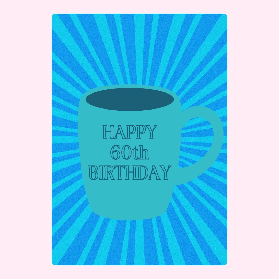 Happy 60th birthday mug card, 19_3414c0fc