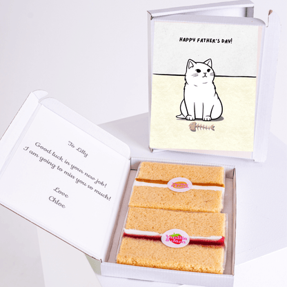 Father's Day card and cake gift box for Lilly