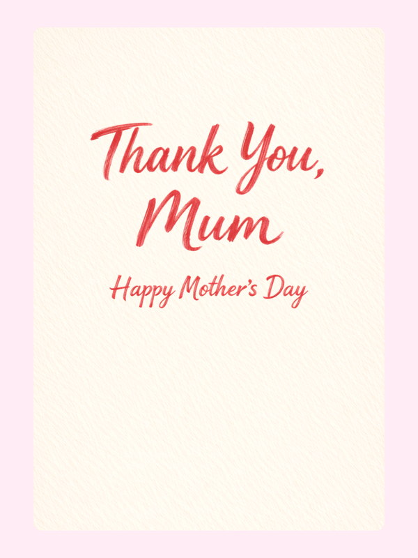 HMD-Mum-018 letterbox cake card with freshly baked cake slices