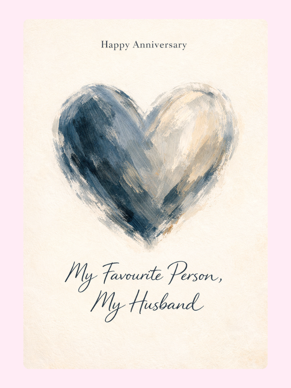 My Favourite Person My Husband Anniversary Cake Card