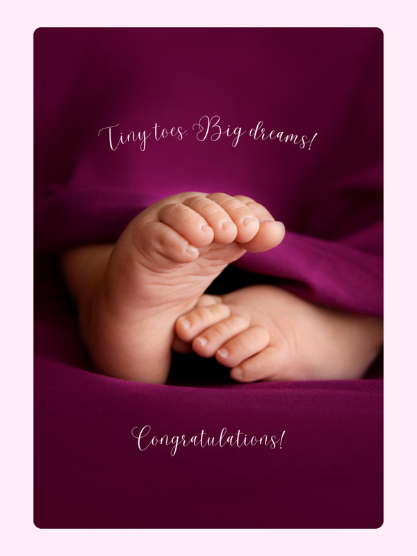 Tiny Toes Cake Card