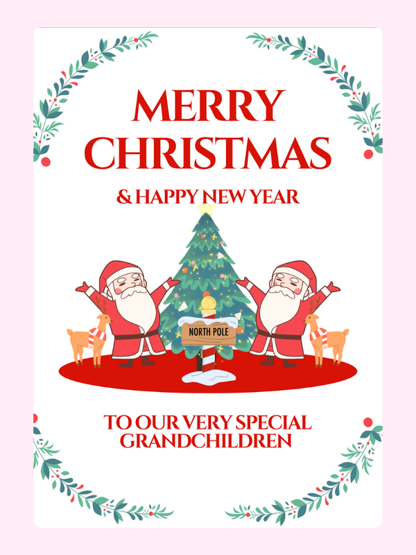 Our Very Special Grandchildren Cake Card, Christmas