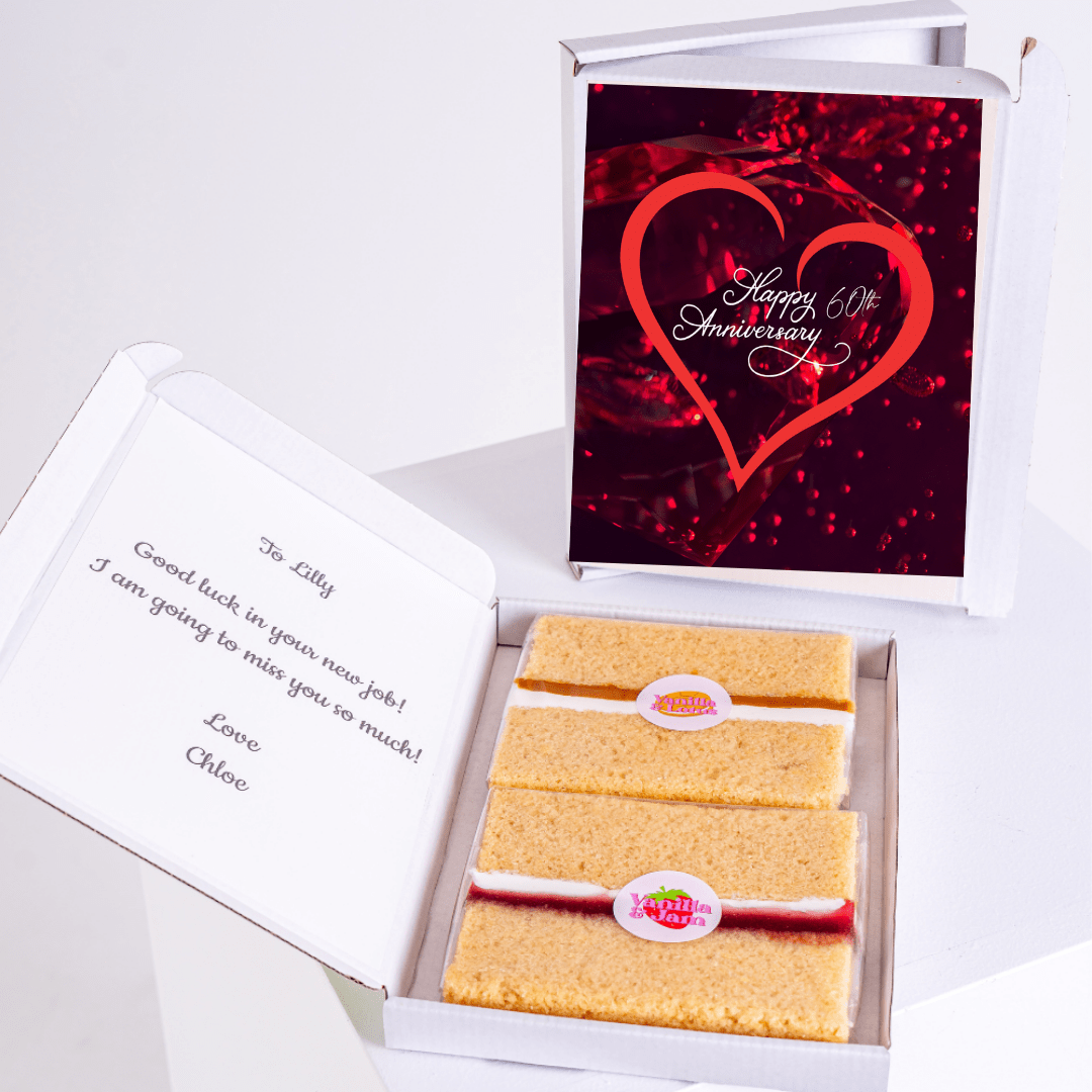 60th Anniversary cake gift for Lilly, farewell message