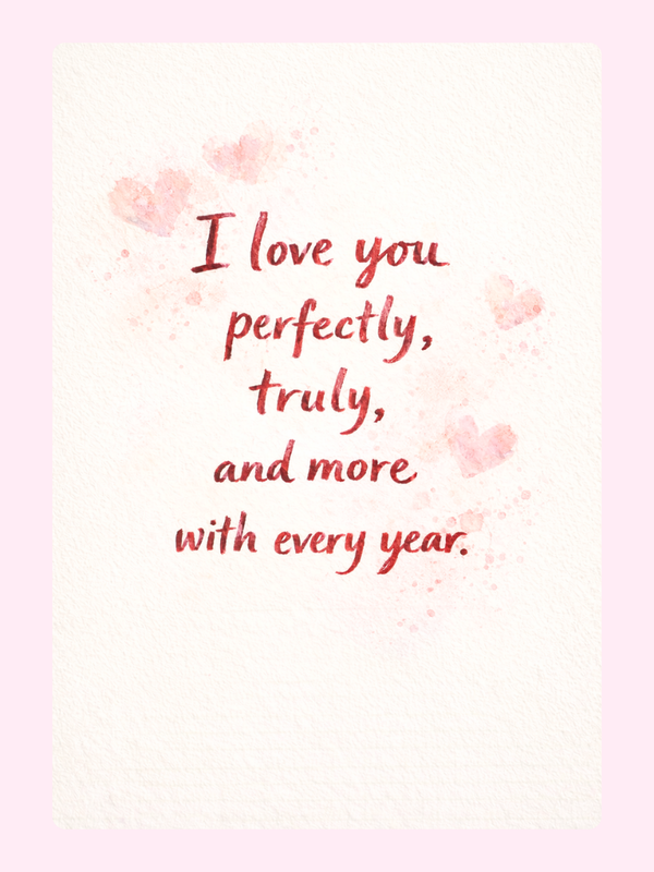 More With Every Year Anniversary Poem Cake Card