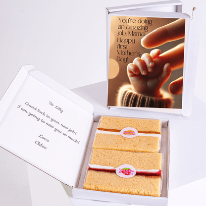 Mother's Day gift box with cake and card for Lilly.