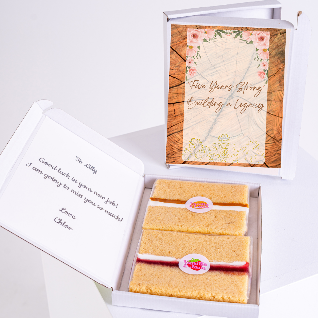 Farewell cake gift for Lilly, Five Years Strong celebration.