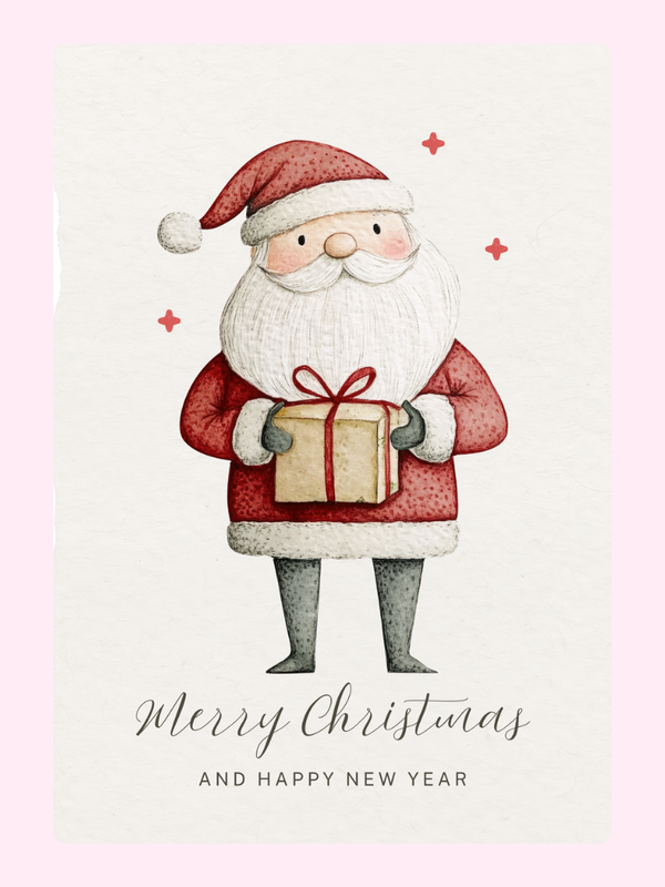 Santa Cake Card, Christmas