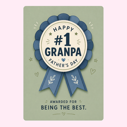 Award-Winning #1 Grandpa Cake Card | MailBakes
