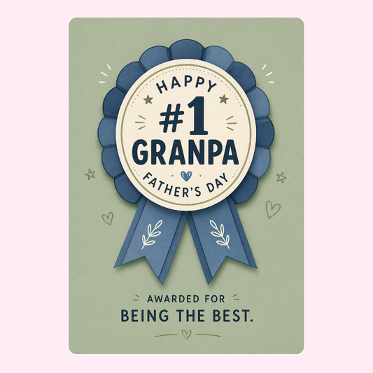 Award-Winning #1 Grandpa Cake Card | MailBakes