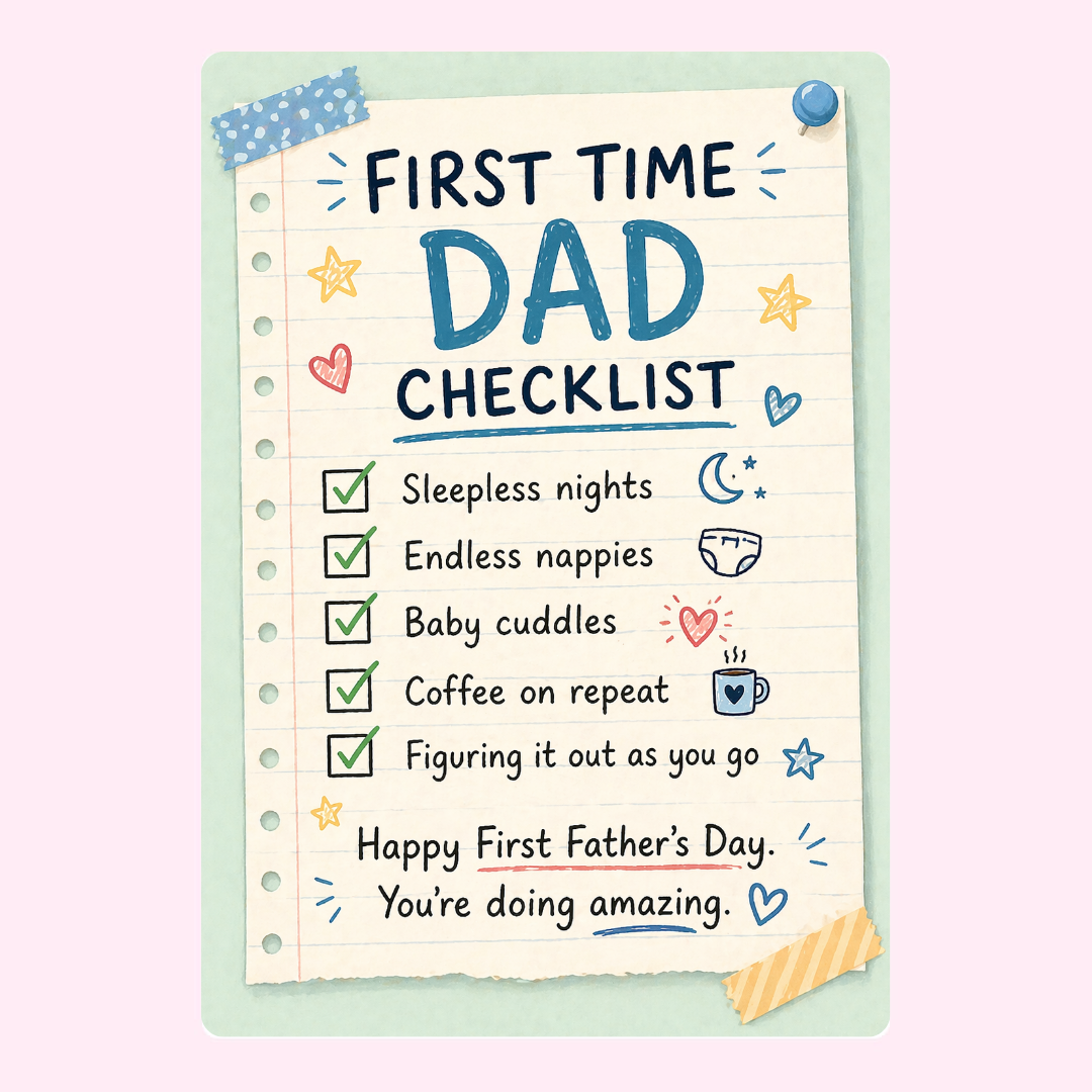 Doing Amazing Checklist 1st Father's Day Cake Card | MailBakes