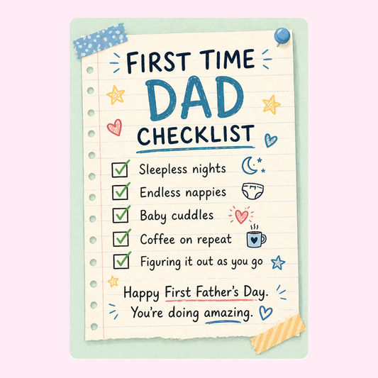 Doing Amazing Checklist 1st Father's Day Cake Card | MailBakes