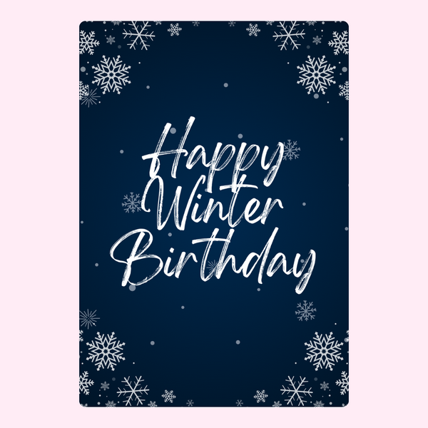 Winter Birthday - Dark Blue