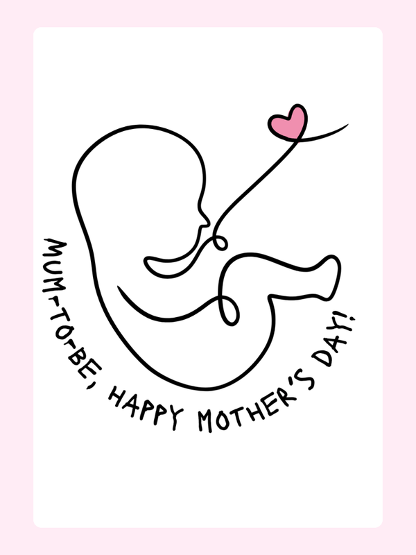 Mum To Be Little Heart Cake Card