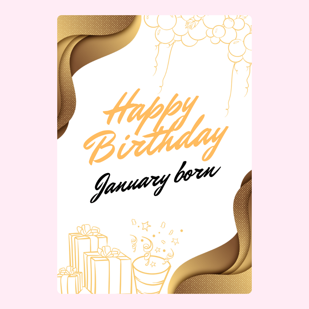 Happy Birthday January born card