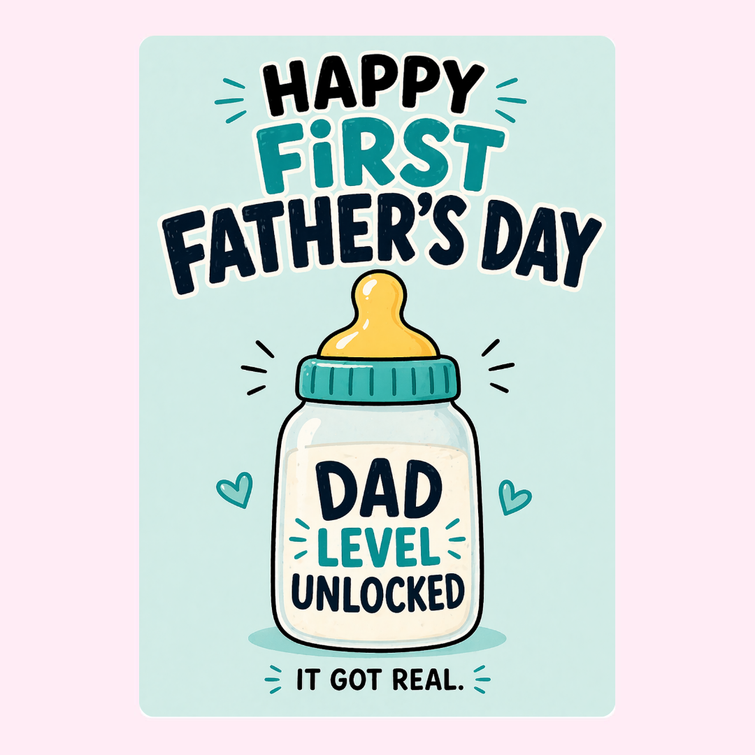 Dad Level Unlocked 1st Father's Day Cake Card | MailBakes