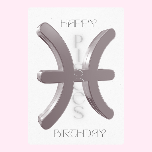 Happy Pisces Birthday card