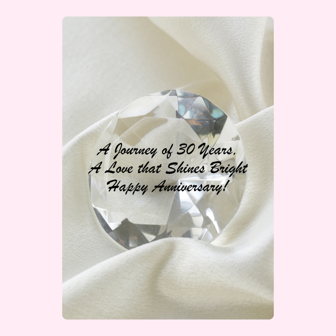 30th Anniversary Card with Diamond