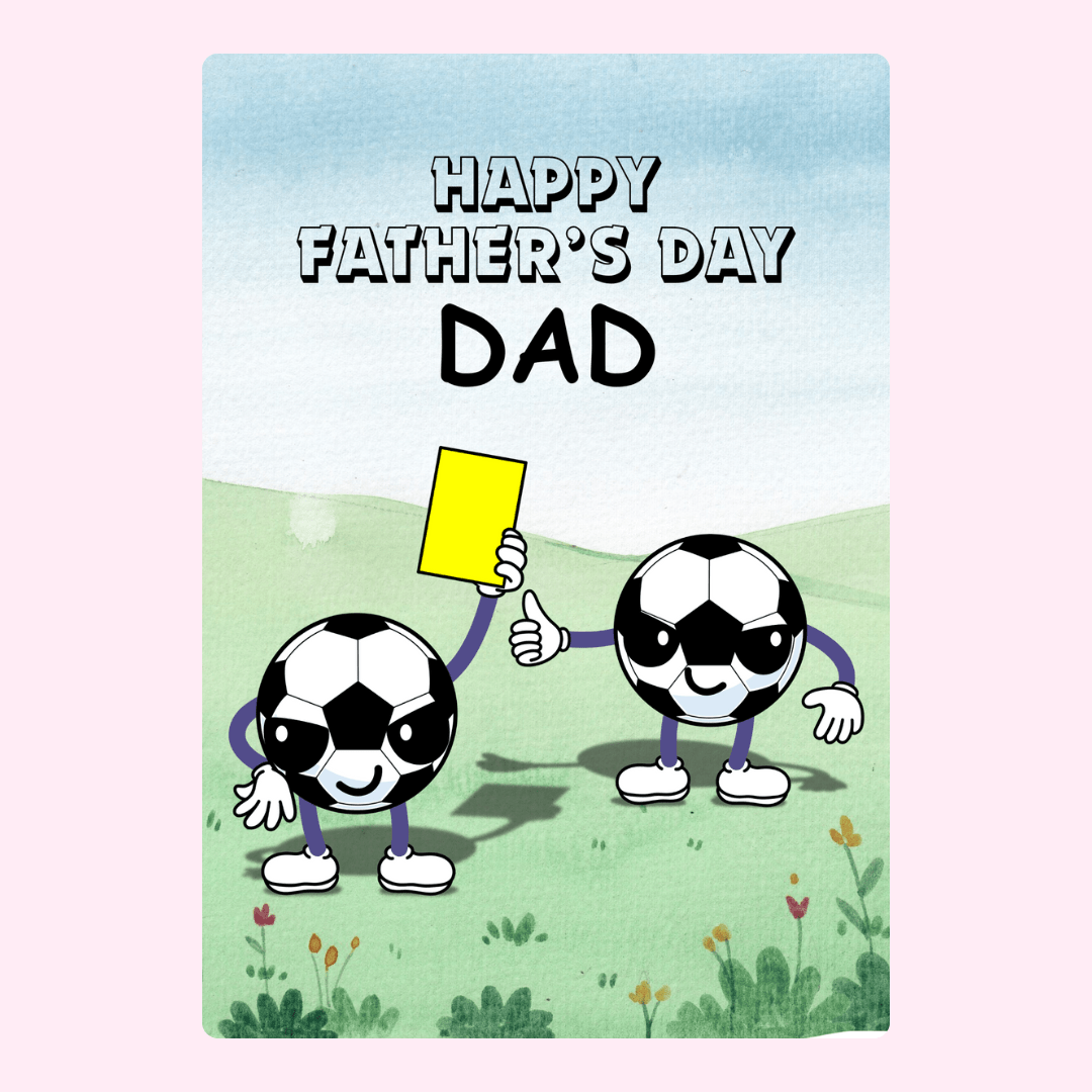 Father's Day card with soccer balls, filename...