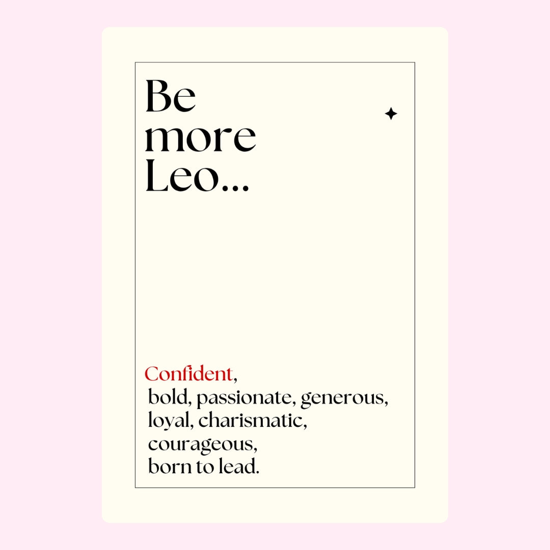 Leo zodiac traits design