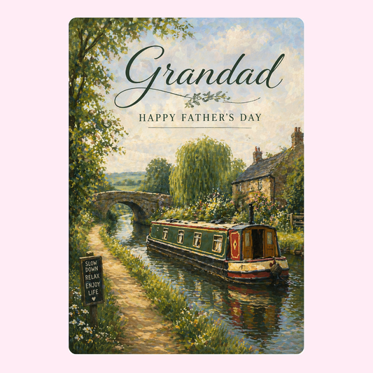 Serene River Bridge Grandad Cake Card | MailBakes