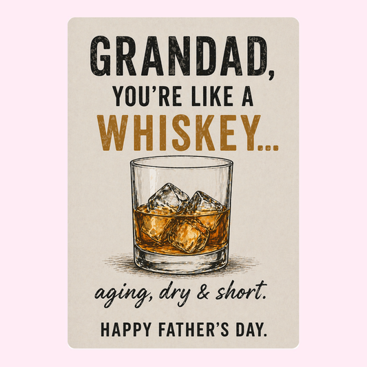 Classic Whiskey Humour Grandad Cake Card | MailBakes