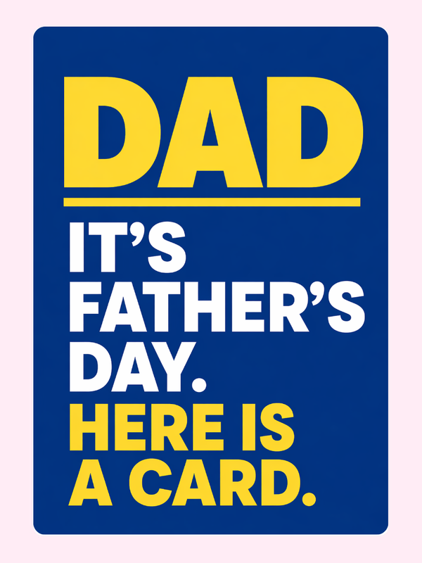 Here’s a Card Dad Father’s Day Cake Card letterbox cake card with freshly baked cake slices