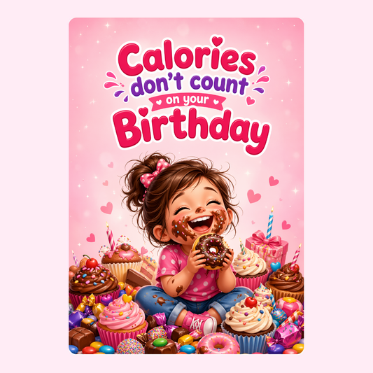 Calories Don’t Count Birthday Cake Card | MailBakes
