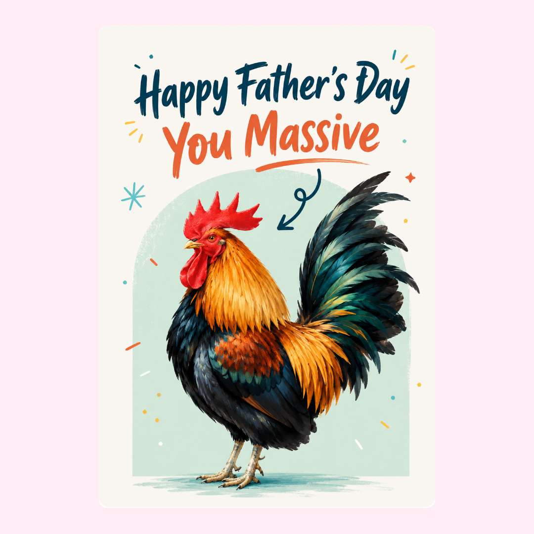 Massive Rooster Cake Card | MailBakes