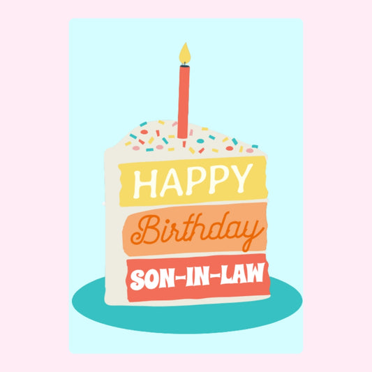 Colourful birthday cake design for son-in-law