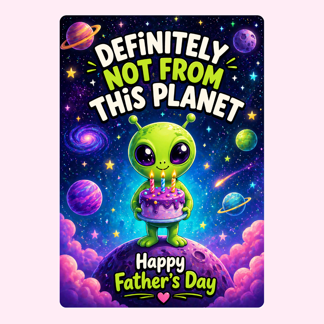 Out of This World Father’s Day Cake Card | MailBakes