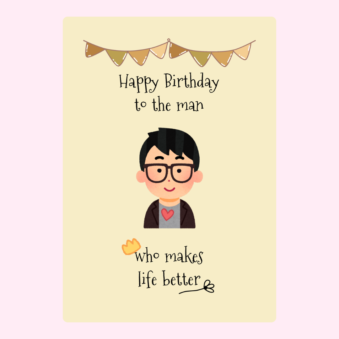 Happy Birthday card for a man
