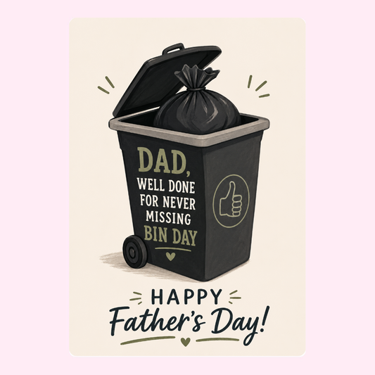 Bin Day Dad Hero Cake Card  MailBakes