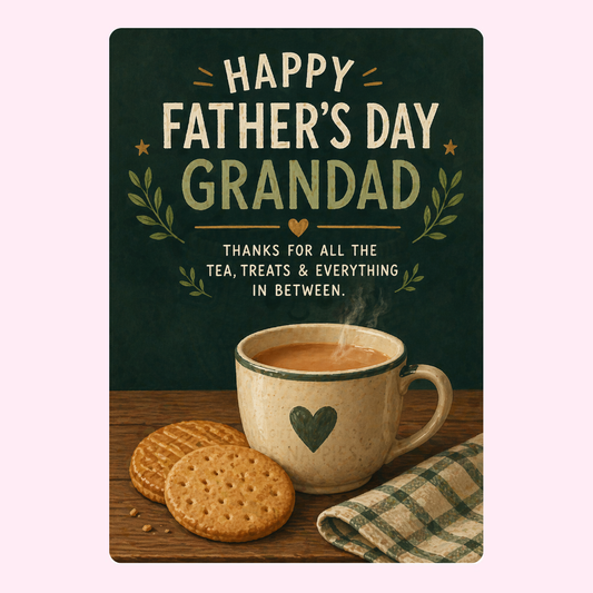 Warm Cuppa & Treats Grandad Cake Card | MailBakes