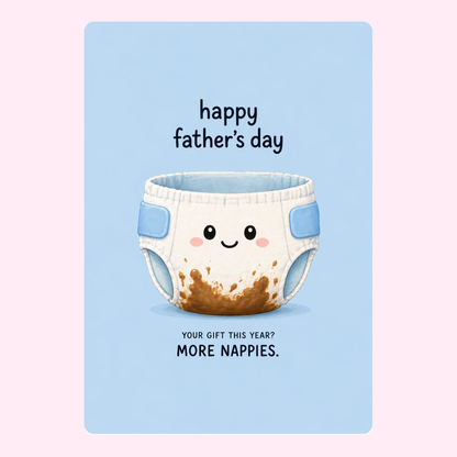 More Nappies Father’s Day Cake Card | MailBakes