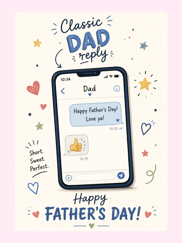 Classic Dad Text Reply Cake Card letterbox cake card with freshly baked cake slices