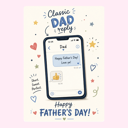 Classic Dad Text Reply Cake Card | MailBakes