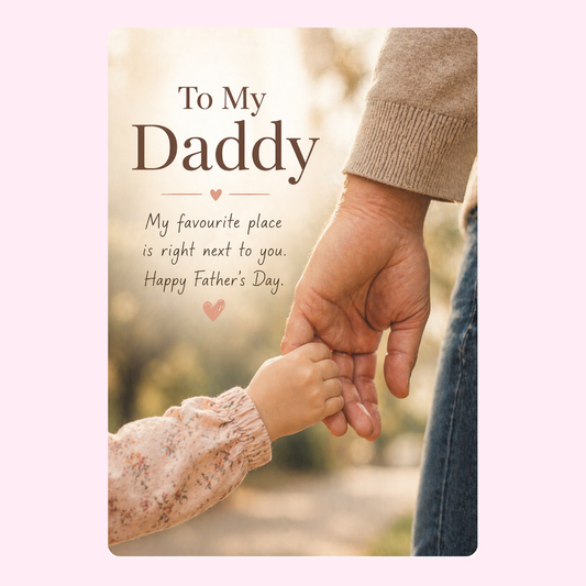 Heartfelt Holding Hands Father's Day Cake Card | MailBakes