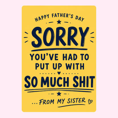 Sorry for My Sister Cake Card | MailBakes
