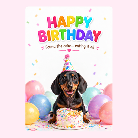Paw-ty Time Birthday Cake Card | MailBakes